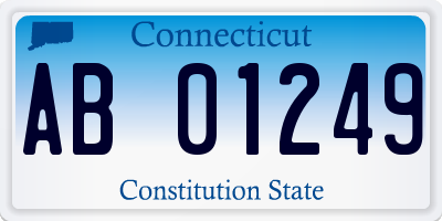 CT license plate AB01249