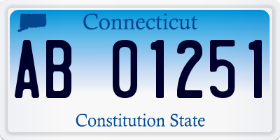 CT license plate AB01251