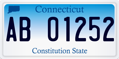 CT license plate AB01252