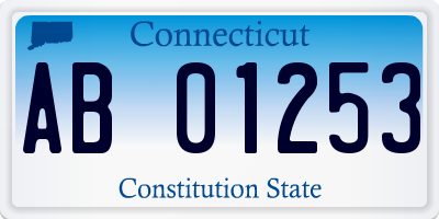 CT license plate AB01253