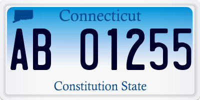 CT license plate AB01255