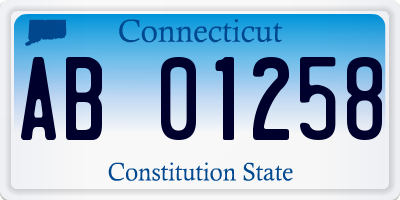 CT license plate AB01258