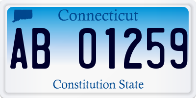 CT license plate AB01259