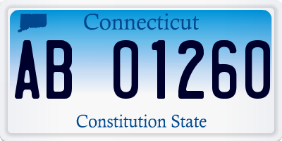 CT license plate AB01260