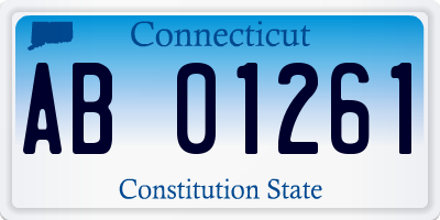 CT license plate AB01261