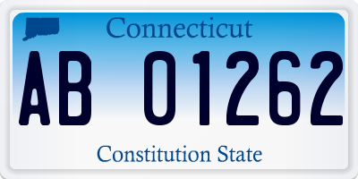 CT license plate AB01262