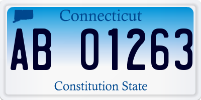 CT license plate AB01263