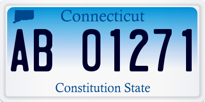 CT license plate AB01271