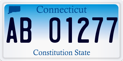 CT license plate AB01277