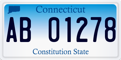 CT license plate AB01278