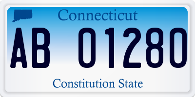 CT license plate AB01280