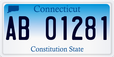 CT license plate AB01281