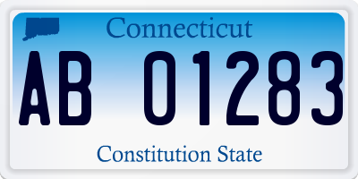 CT license plate AB01283