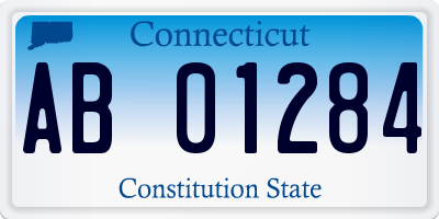 CT license plate AB01284