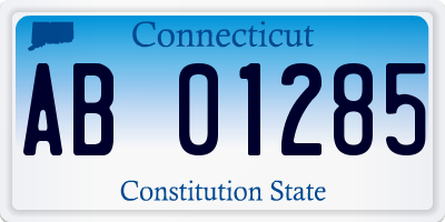 CT license plate AB01285