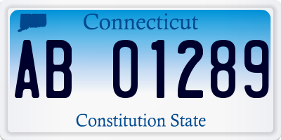 CT license plate AB01289