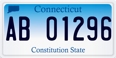 CT license plate AB01296