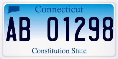 CT license plate AB01298