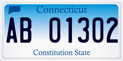CT license plate AB01302