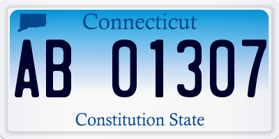 CT license plate AB01307