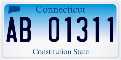 CT license plate AB01311