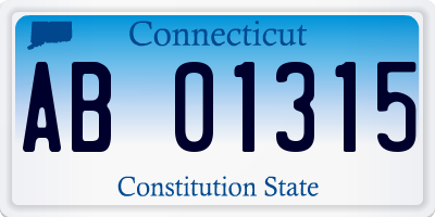 CT license plate AB01315