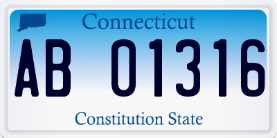 CT license plate AB01316