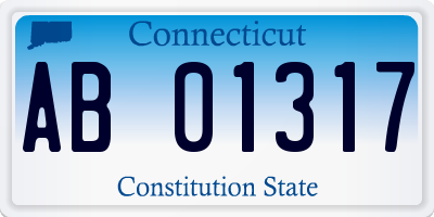 CT license plate AB01317