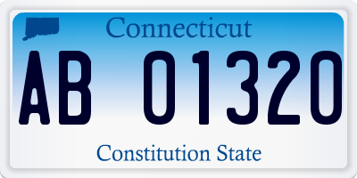 CT license plate AB01320