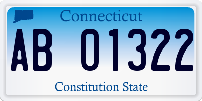 CT license plate AB01322