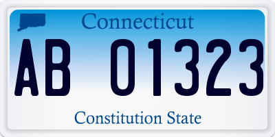 CT license plate AB01323