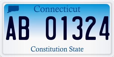 CT license plate AB01324