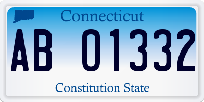 CT license plate AB01332