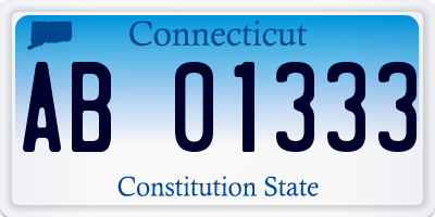 CT license plate AB01333