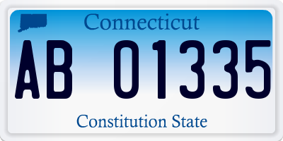 CT license plate AB01335