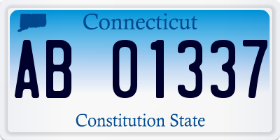 CT license plate AB01337