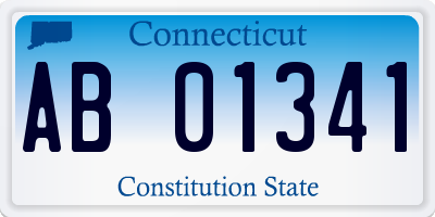 CT license plate AB01341