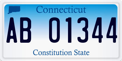 CT license plate AB01344