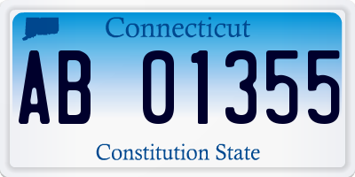 CT license plate AB01355