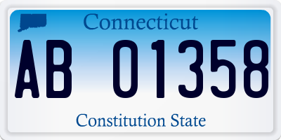 CT license plate AB01358