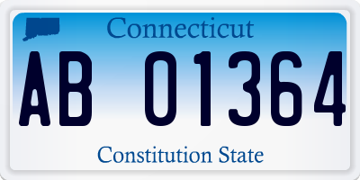 CT license plate AB01364