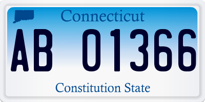 CT license plate AB01366