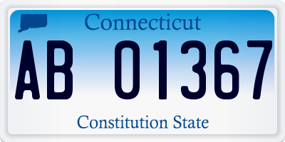 CT license plate AB01367