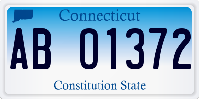 CT license plate AB01372
