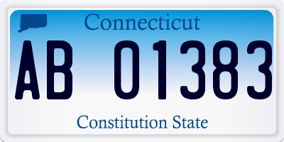 CT license plate AB01383