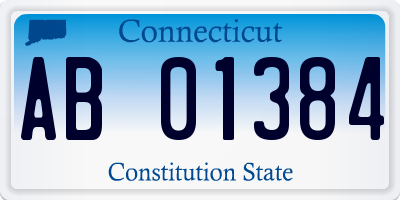 CT license plate AB01384