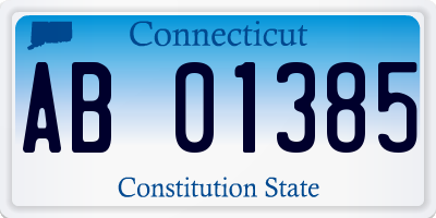 CT license plate AB01385