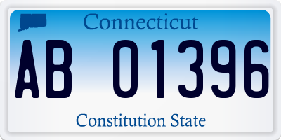 CT license plate AB01396
