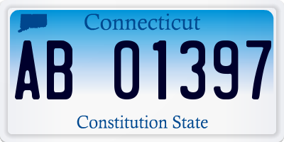 CT license plate AB01397