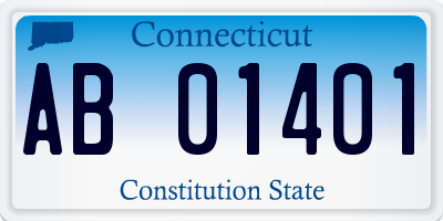 CT license plate AB01401